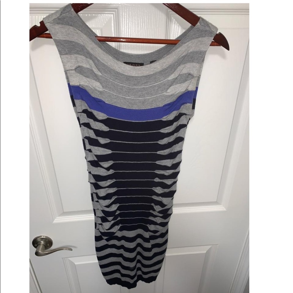 Ted Baker Accordion Striped Knit Mini Dress - Picture 5 of 8